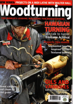 Issue 307 of Woodturning UK magazine. That's me on the cover… Inspired… 